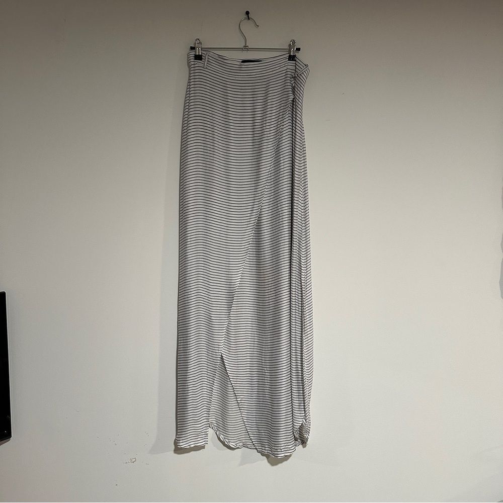 MINKPINK Black and White Striped Maxi Skirt